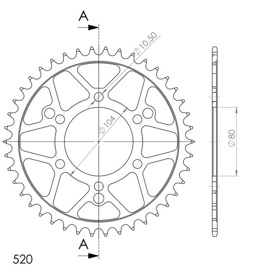 92404-43 Supersprox supersprox / jt rear sprocket 1478.43