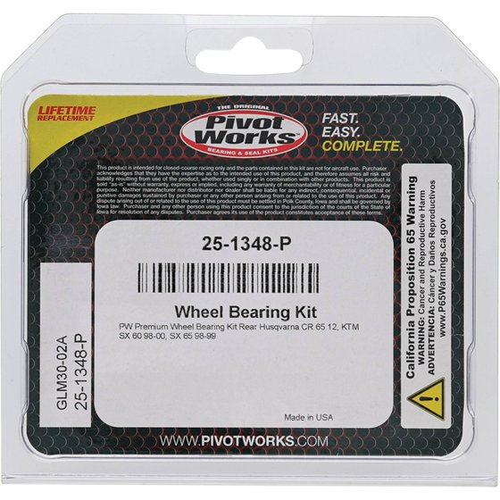 25-1348 All Balls wheel bearing kit rear