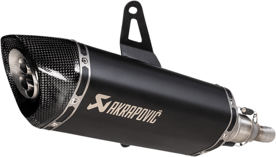 S-IT125SO1-HRTBL AKRAPOVIC black stainless steel slip-on muffler with carbon end cap