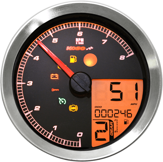 BA051220 KOSO NORTH AMERICA tachometer multi meter hd-04 silver