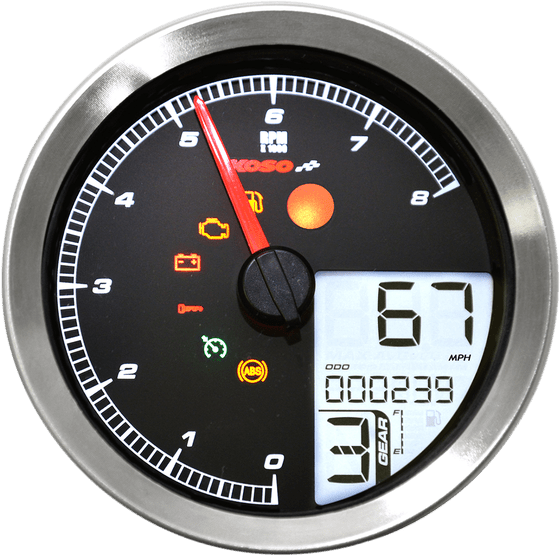 BA051220 KOSO NORTH AMERICA tachometer multi meter hd-04 silver