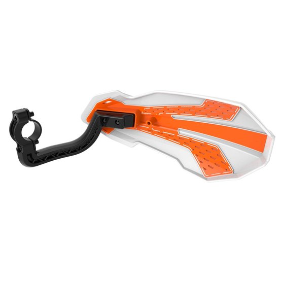 8308200004 POLISPORT mx flow handguards in white/orange