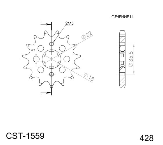 21305-14 Supersprox supersprox / jt front sprocket 1559.14