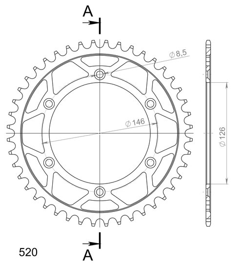 14203-41 Supersprox supersprox rear sprocket 808.41