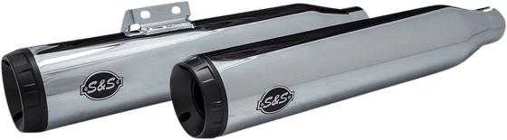 550-0740 S&S CYCLE grand national chrome slip-on muffler with black end caps