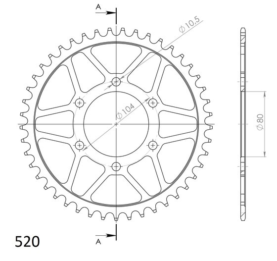 16403-45 Supersprox supersprox rear sprocket 478.45