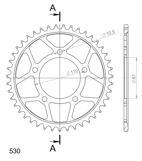 14601-45 Supersprox supersprox rear sprocket 829.45