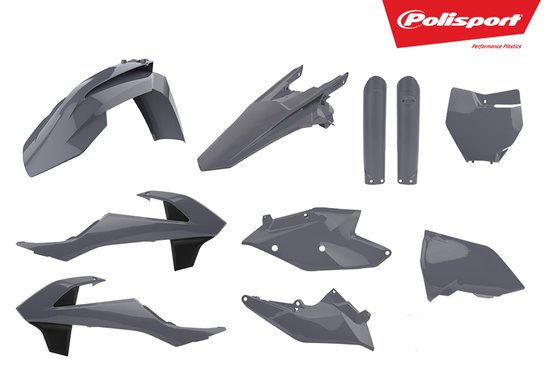 90825 POLISPORT grey body kit for sx/sxf 16-18