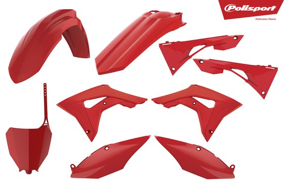 90722 POLISPORT red mx body kit for crf250 and crf450