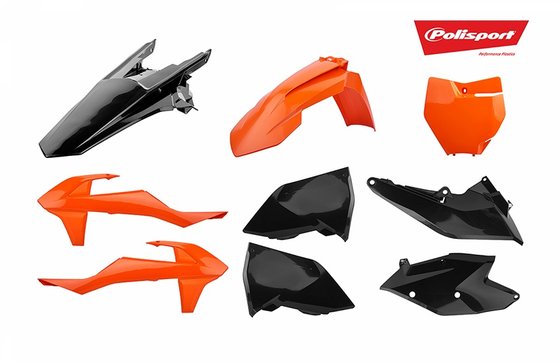 90834 POLISPORT orange and black body kit for ktm 16-18