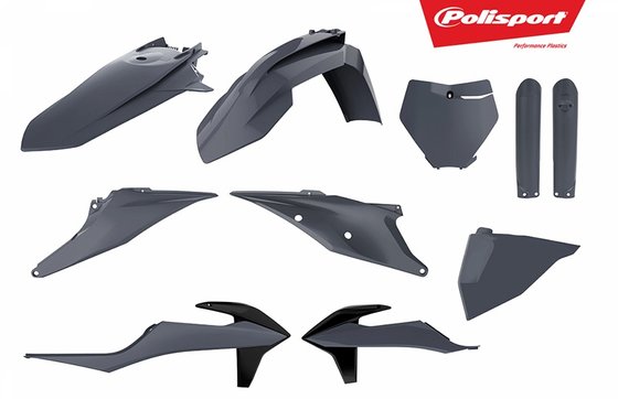 90814 POLISPORT grey body kit for ktm 19