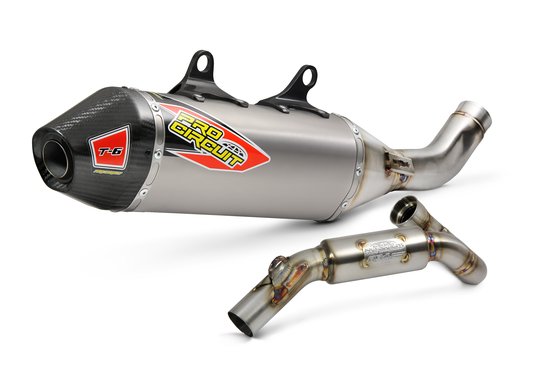 0151845H PRO CIRCUIT t-6 stainless exhaust system with titanium shell and carbon end-cap