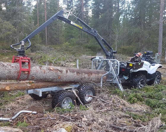 Bronco atv grapple crane 350-ii hydraulic roll drive & winch