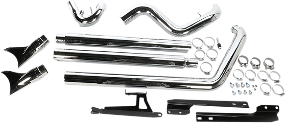 6988 COBRA chrome true duals exhaust system with fishtail tips