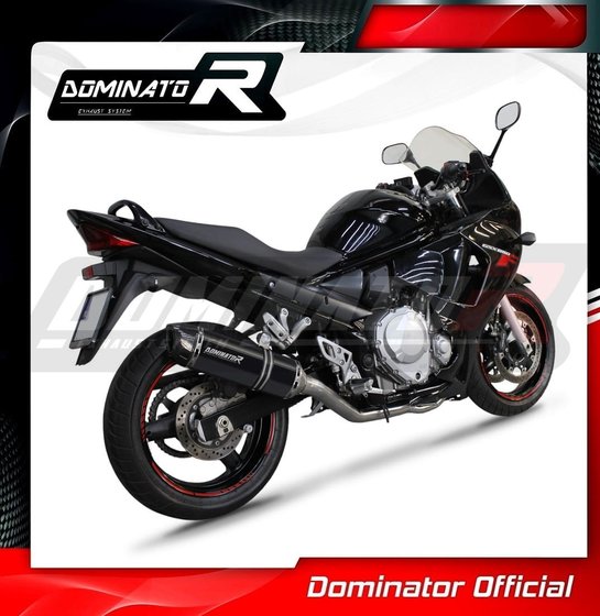 SU024DFSFBL Dominator full exhaust system collector silencer hp1 black + db killer