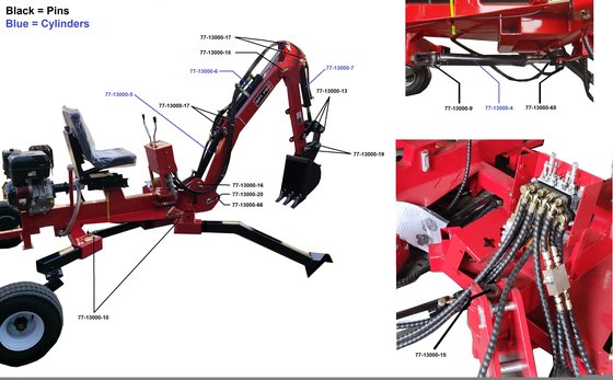 Bronco bronco boom cylinder for 77-13000