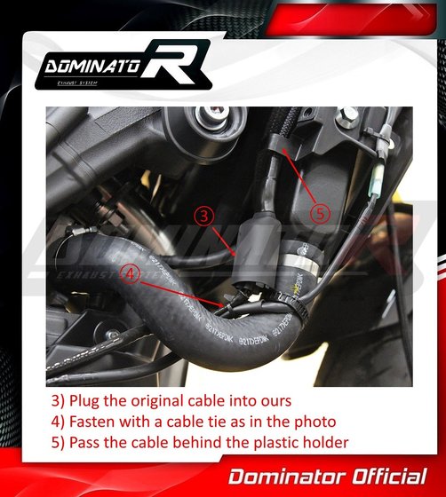 YA132DFBL-S Dominator full exhaust system ex hp5 black