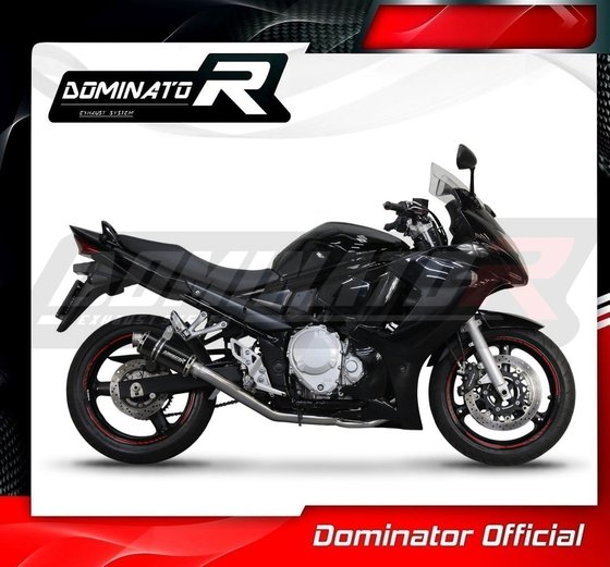 SU067DFSCBL Dominator full exhaust system collector silencer gp1 black + db killer