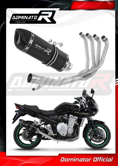 SU103DFBL-S Dominator full exhaust system silencer hp1 black