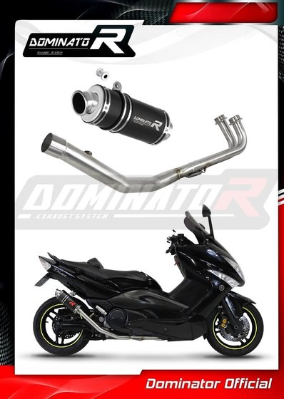 YA135DCBL-S Dominator full exhaust system silencer gp1 black