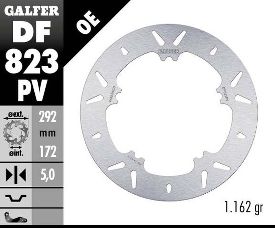 DF823PV GALFER fixed round brake rotor