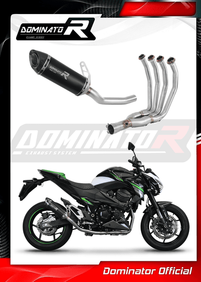 KA054DFBLFS-S Dominator full exhaust system silencer hp8 black