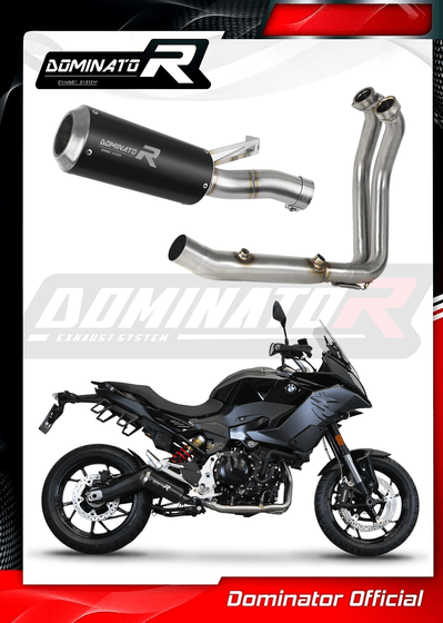 BW114DCBLFS-S Dominator full exhaust system silencer gp black