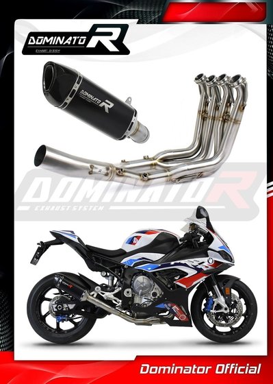 BM105DFBL-S Dominator full exhaust system silencer hp6 black