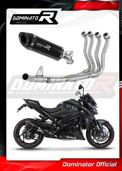 SU101DFBL-S Dominator full exhaust system silencer hp8 black