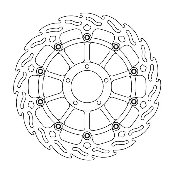 113238 MOTO-MASTER flame floating brake rotor