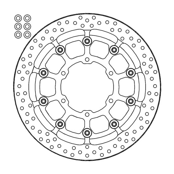 116106 MOTO-MASTER halo pro race floating brake rotor