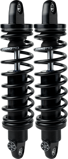 1310-0954 LEGEND SUSPENSION revo-a rear shocks - black (12")