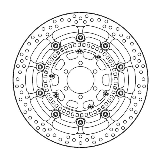 116112 MOTO-MASTER halo pro race floating brake rotor