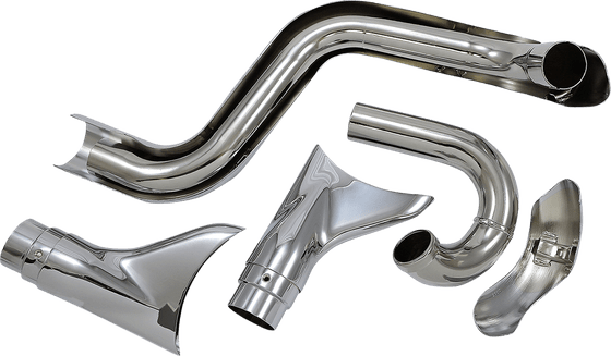 6987 COBRA chrome true duals exhaust system with fishtail tips