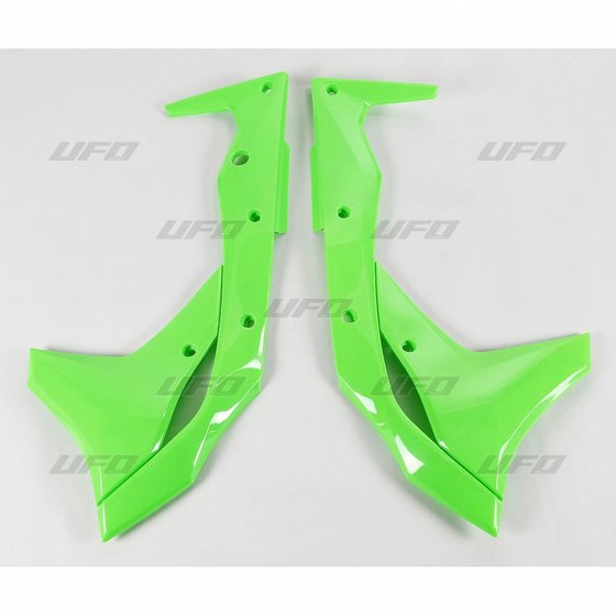 KA04747#AFLU UFO fluorescent green radiator covers for kawasaki kxf250