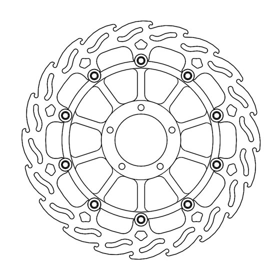 113237 MOTO-MASTER flame floating brake rotor