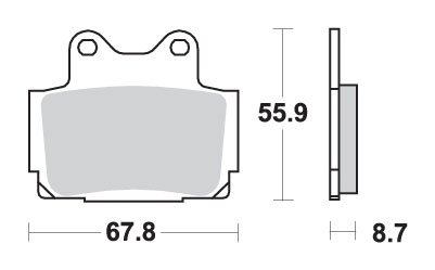 570LS SBS brakepads sintered rear