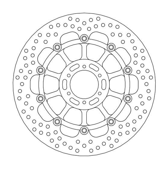 113111 MOTO-MASTER halo floating brake rotor