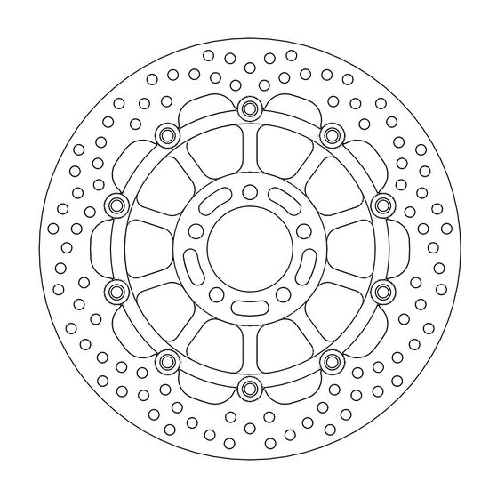 113117 MOTO-MASTER halo floating brake rotor