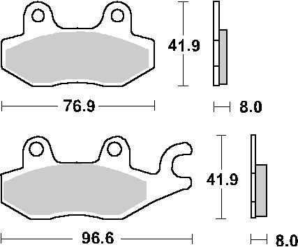 638HF SBS brakepads ceramic