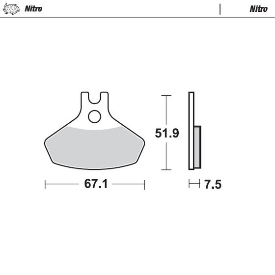 235-098621 MOTO-MASTER moto-master brakepads can-am: ds 450 08-13