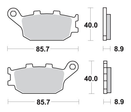 657LS SBS brakepads sintered rear