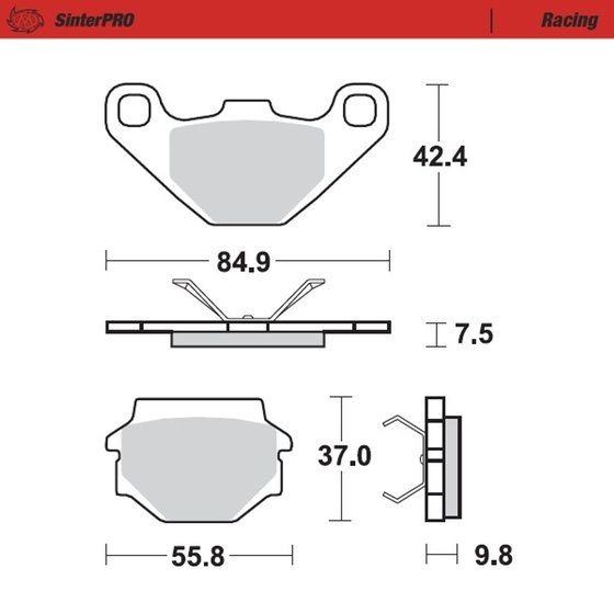 093311 MOTO-MASTER offroad sinterpro brake pads racing ece r90-certified for motocross and enduro