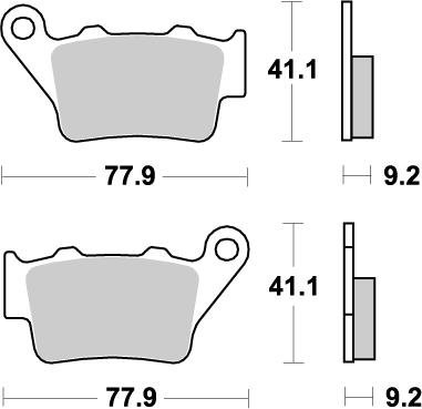 235-093221 MOTO-MASTER moto-master brakepads ktm rear: 125cc-525cc 1994-2003, husqvarna rear: cr/wr/te