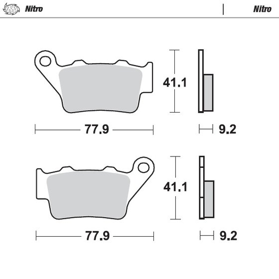 235-093221 MOTO-MASTER moto-master brakepads ktm rear: 125cc-525cc 1994-2003, husqvarna rear: cr/wr/te