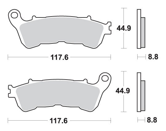 828HS SBS brakepads sintered