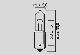 FLOSSER 12v 5w ba9s bulbs (pack of 10)