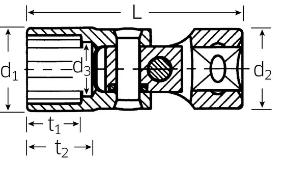 STAHLWILLE uniflex socket 3/8" 19mm