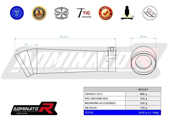 TR003DD-S Dominator exhaust silencer gp2