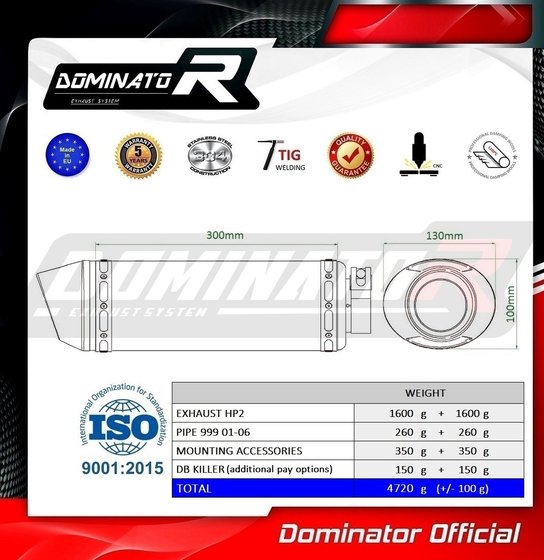 DU008DF-S Dominator exhaust silencer hp2